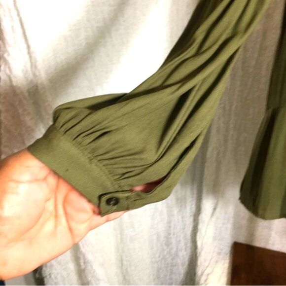 RO & DE Green Peasant Top Size M - Picture 7 of 9